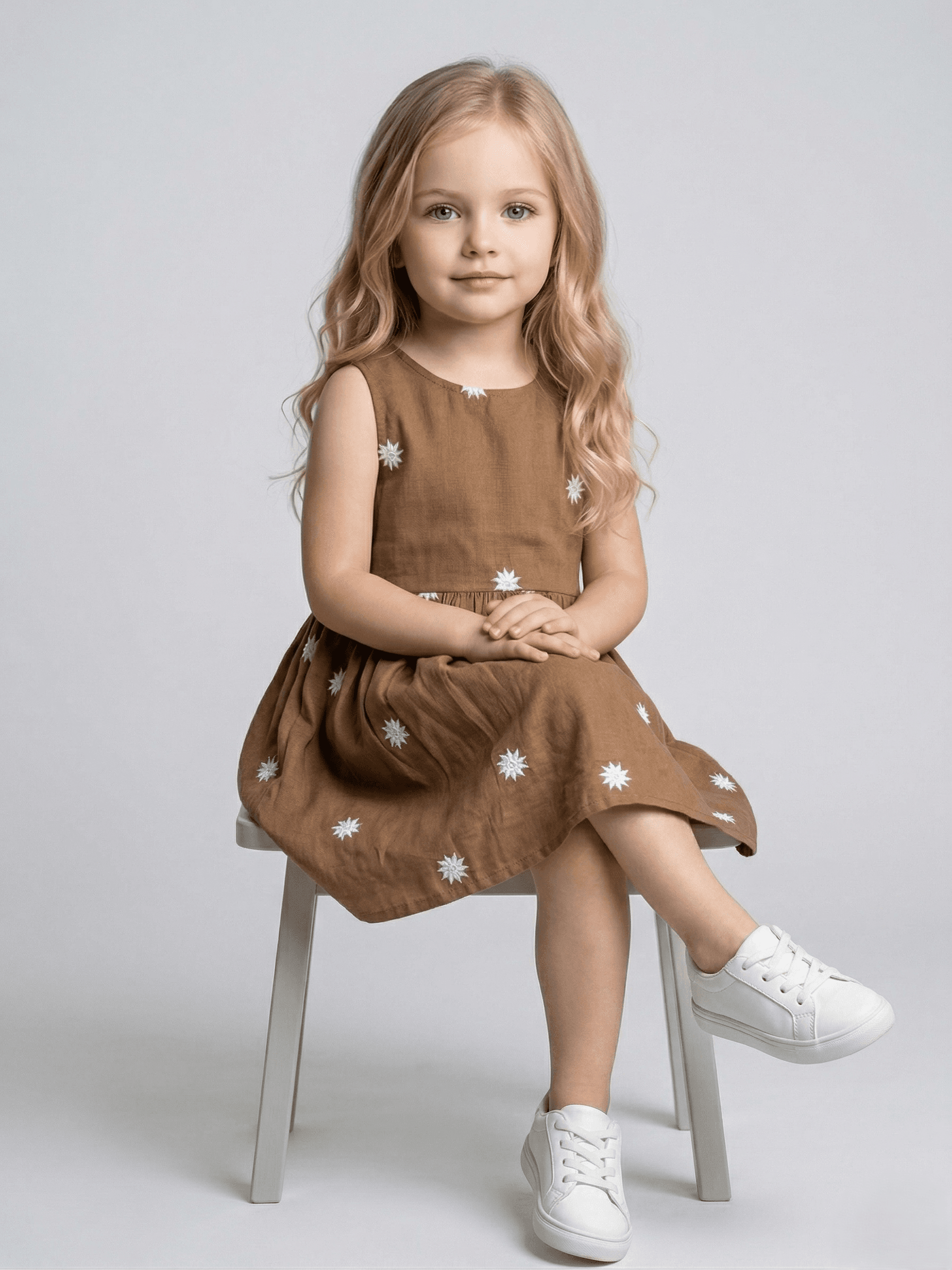 Creative Kids Embroidered A-Line dress 