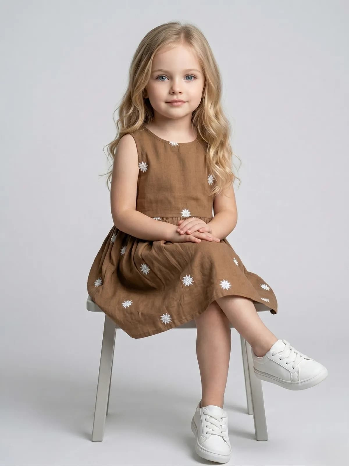 Creative Kids Embroidered A-Line dress 
